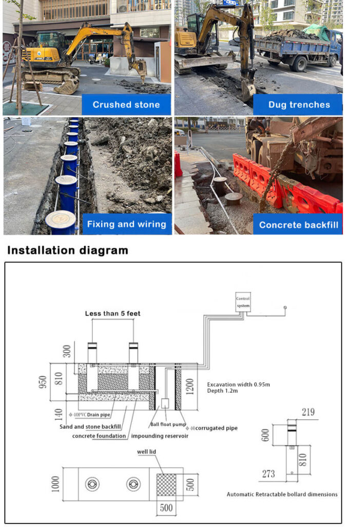 automatic bollards install